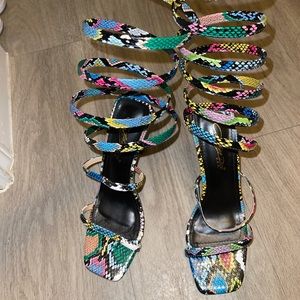 Snake skin heels